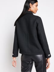 Black Boucle Shacket - Image 4 of 7