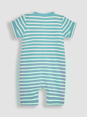 JoJo Maman Bébé Natural Duck & Stripe 2-Pack Rompers - Image 3 of 6