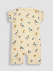 JoJo Maman Bébé Natural Duck & Stripe 2-Pack Rompers - Image 5 of 6