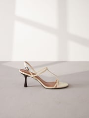 Bone Print Signature Leather Toe Post Heeled Sandals - Image 2 of 6