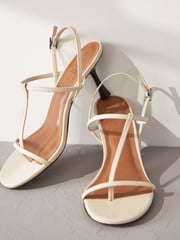 Bone Print Signature Leather Toe Post Heeled Sandals - Image 3 of 6