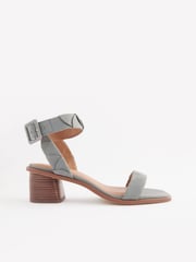 Blue Forever Comfort® Leather Low Block Heel Sandals - Image 2 of 6