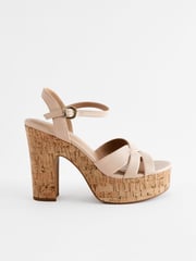 Nude Forever Comfort® Cork Platform Sandals - Image 4 of 7