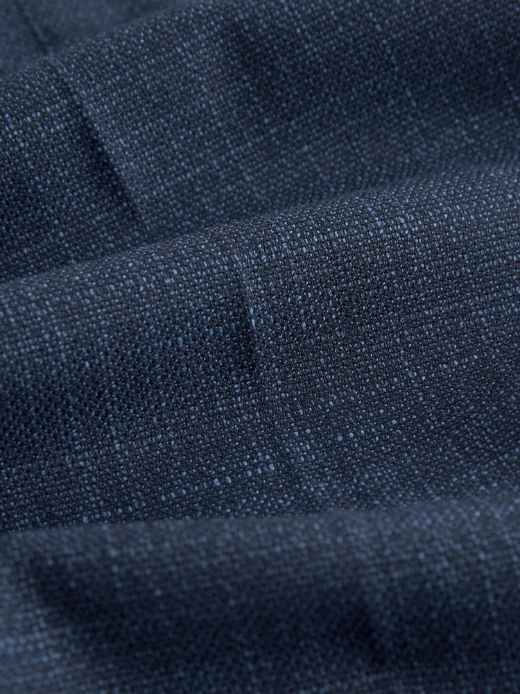 Navy Blue Regular Fit Textured Side Adjuster Trousers - Image 10 of 10