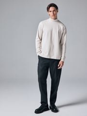 Creme - Soft Touch Long Sleeve Turtle Neck T-Shirt - Bild 2 von 8