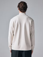 Creme - Soft Touch Long Sleeve Turtle Neck T-Shirt - Bild 3 von 8
