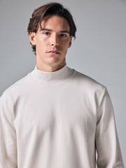 Creme - Soft Touch Long Sleeve Turtle Neck T-Shirt - Bild 4 von 8
