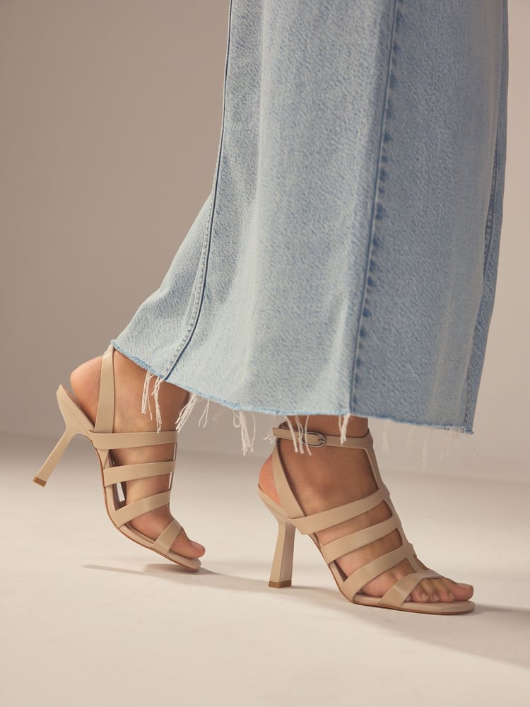 Bone Signature Leather Cage Heeled Sandals - Image 2 of 4