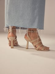 Bone Signature Leather Cage Heeled Sandals - Image 3 of 4