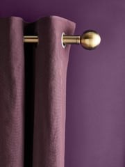 Purple Mulberry Cotton Blackout/Thermal Eyelet Curtains - Image 8 of 10