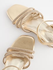 Gold Strappy Wedge Sandals - Image 5 of 5