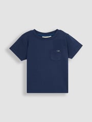 JoJo Maman Bébé White TRex 2-Pack Pocket T-Shirts - Image 2 of 4