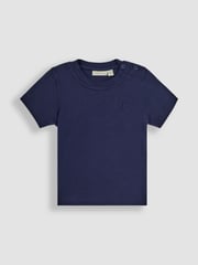 JoJo Maman Bébé Navy Blue Plain 2-Pack T-Shirts - Image 4 of 4