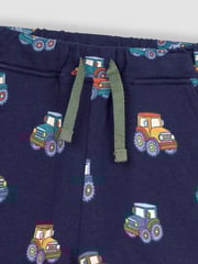 JoJo Maman Bébé Navy Blue Tractor 2-Pack Printed Shorts - Image 2 of 4
