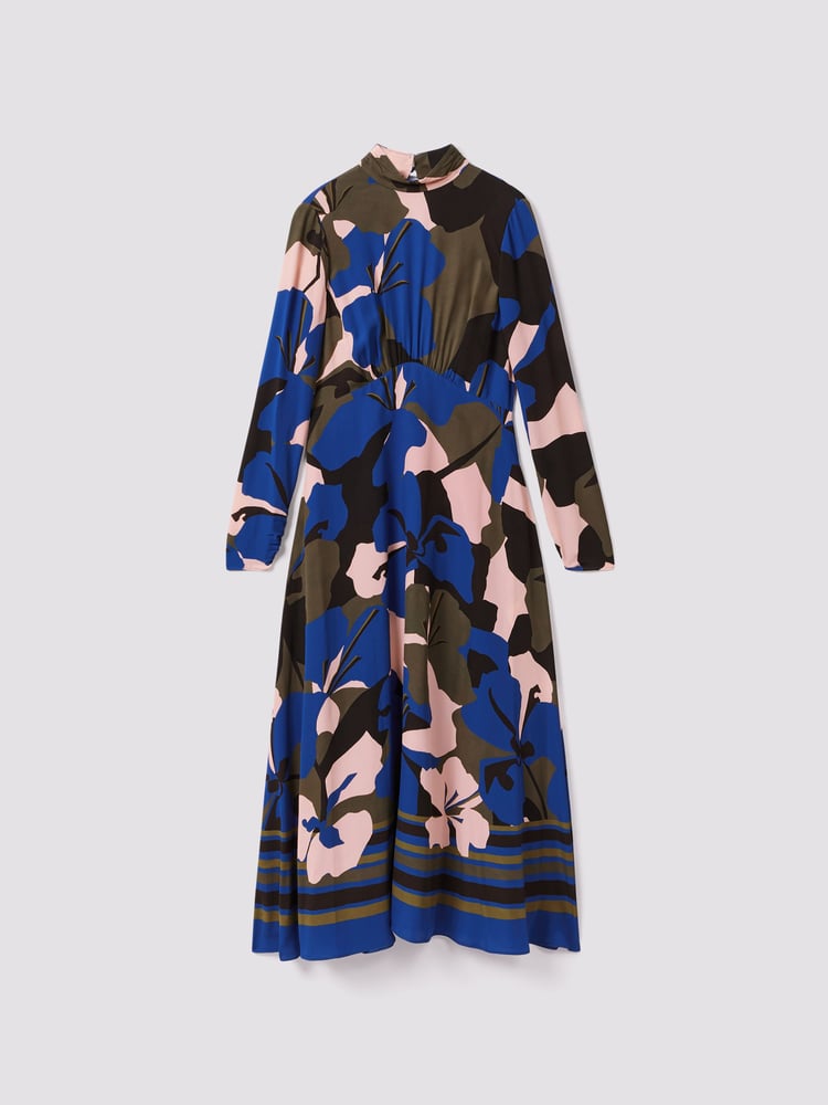 Florere Printed Zip Cuff Midi Dress - Image 2 of 7