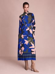 Florere Printed Zip Cuff Midi Dress - Image 4 of 7