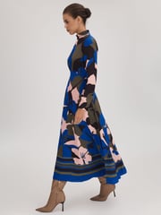 Florere Printed Zip Cuff Midi Dress - Image 5 of 7