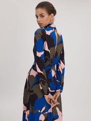 Florere Printed Zip Cuff Midi Dress - Image 6 of 7