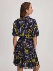 Florere Printed Puff Sleeve Mini Dress - Image 5 of 6