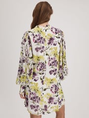 Florere Printed Blouson Sleeve Mini Dress - Image 4 of 6