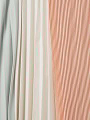 Reiss Pink/Cream Maddie Pleated Asymmetric Midi Skirt - Image 6 of 6