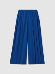 Leuchtend Blau - Florere Plissierte Hose mit weitem Bein - Bild 2 von 7