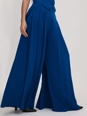 Leuchtend Blau - Florere Plissierte Hose mit weitem Bein - Bild 3 von 7