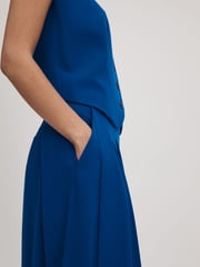 Leuchtend Blau - Florere Plissierte Hose mit weitem Bein - Bild 5 von 7