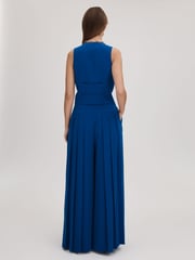 Leuchtend Blau - Florere Plissierte Hose mit weitem Bein - Bild 6 von 7