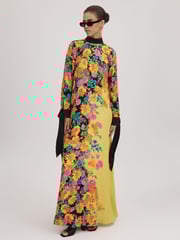 Florere Printed Tie Cuff Maxi Dress - Image 1 of 8