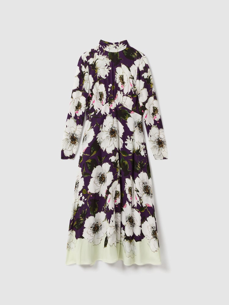 Florere Printed Zip Cuff Midi Dress - Image 2 of 7