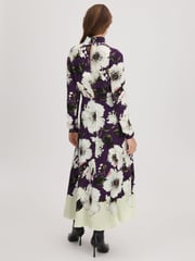 Florere Printed Zip Cuff Midi Dress - Image 6 of 7