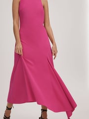 Florere Crepe Asymmetric Midi Dress - Image 3 of 6