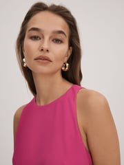 Florere Crepe Asymmetric Midi Dress - Image 4 of 6