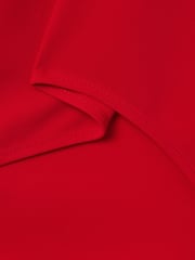 Reiss Red Katya Flute Sleeve Bodycon Midi Dress - Image 6 of 6