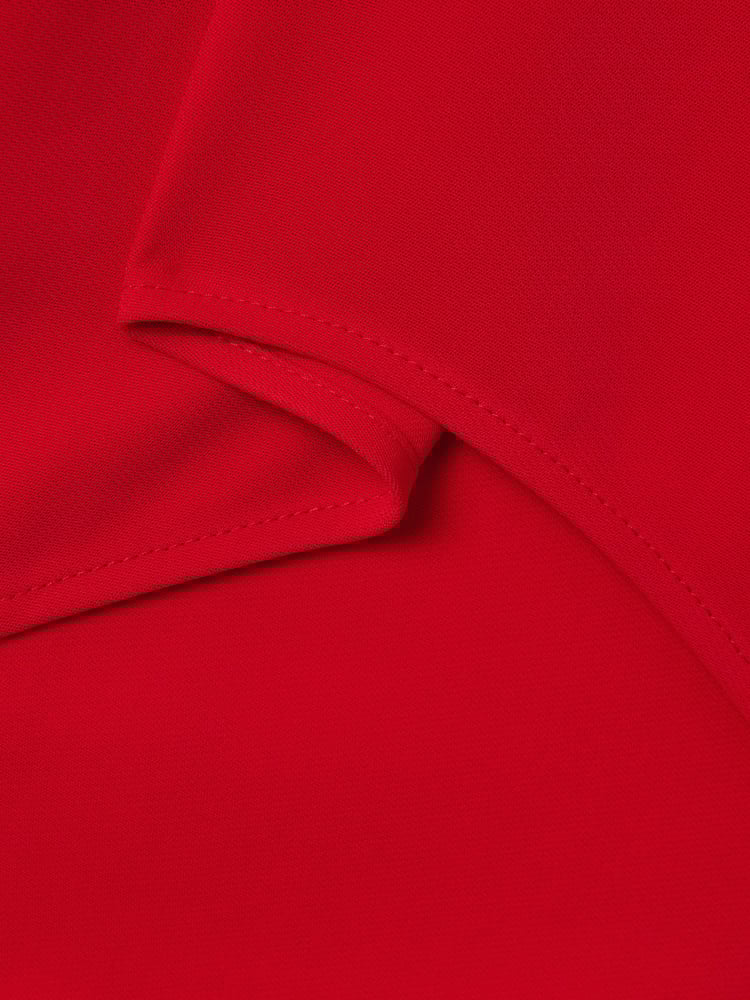Reiss Red Katya Flute Sleeve Bodycon Midi Dress - Image 6 of 6