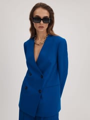 Florere Collarless Double Breasted Blazer - Image 1 of 7
