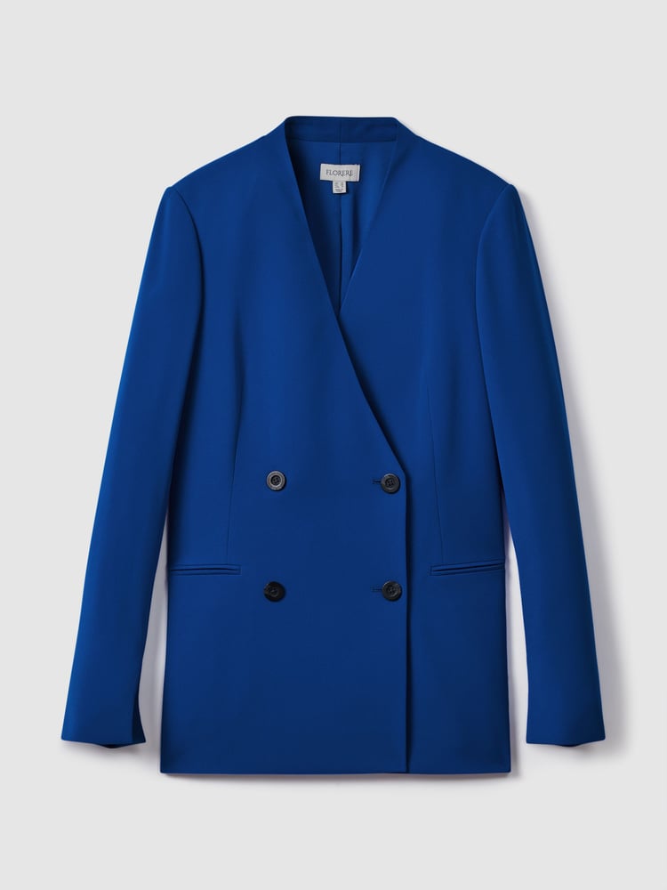 Florere Collarless Double Breasted Blazer - Image 2 of 7