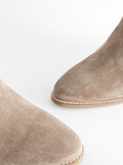 Mink Brown Extra Wide Fit Forever Comfort® Stitched Detail Ankle Western/Cowboy Leather Boots - Image 4 of 4
