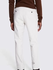 MOSS White Tailored Fit Moleskin 100% Cotton Trousers - Image 3 of 4