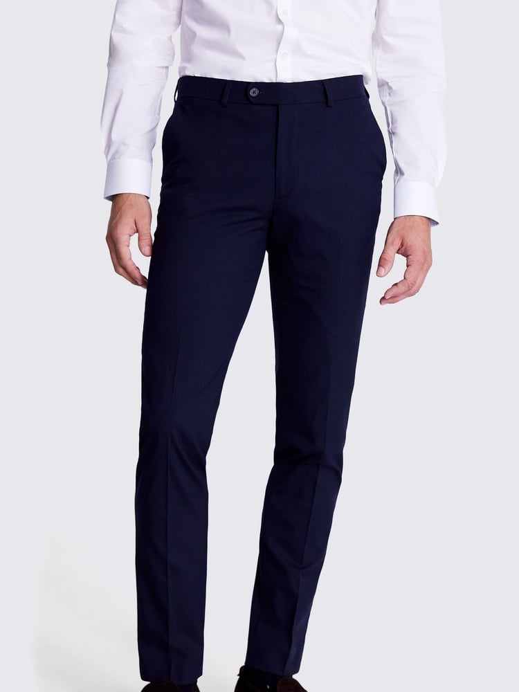 MOSS Blue Tailored Fit Trousers - Image 1 of 3