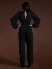 Dancing Leopard Holly Tie Waist Black Jumpsuit - Image 2 of 4