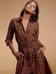 Dancing Leopard Dove Maxi Shirt Dress - Image 3 of 5