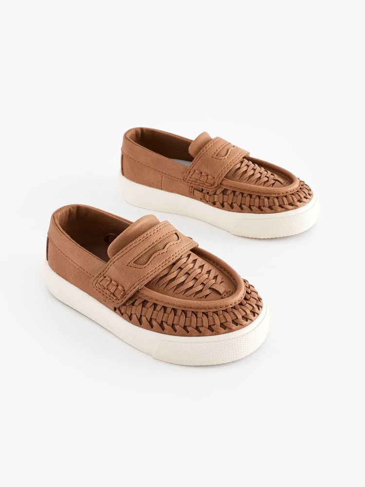 Tan Brown Wide Fit (G) Woven Loafers - Image 1 of 1