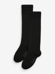 Clarks Dark Black Clarks Boys Knee High Socks 2 Pack - Image 1 of 3