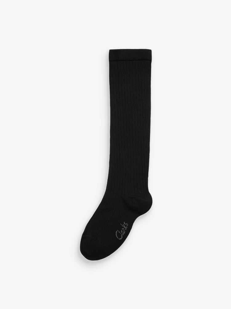 Clarks Dark Black Clarks Boys Knee High Socks 2 Pack - Image 3 of 3 Clarks Dark Black Clarks Boys Knee High Socks 2 Pack - Image 3 of 3
