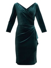 Gina Bacconi Zoe Velvet Wrap Dress - Image 5 of 5