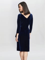 Gina Bacconi Zoe Velvet Wrap Dress - Image 2 of 5