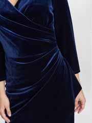 Gina Bacconi Zoe Velvet Wrap Dress - Image 4 of 5