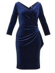 Gina Bacconi Zoe Velvet Wrap Dress - Image 5 of 5
